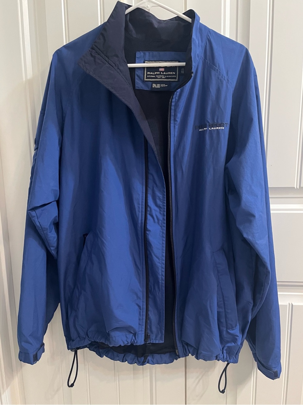 Ralph Lauren Polo Sport Men's Blue Lightweight Windbreaker Jacket Medium